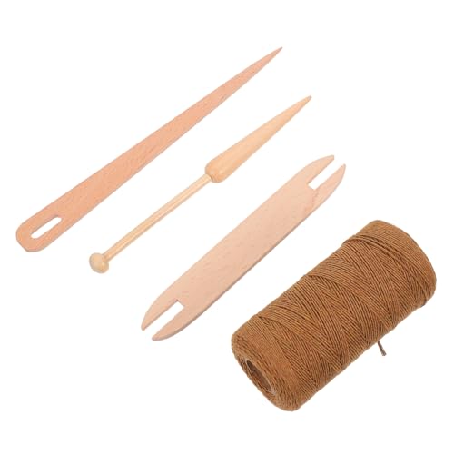 VILLCASE DIY Knitting Tools Set Wooden Shuttle Knitting Needles Loom for Homemade Crafts