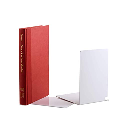 Design Ideas Hidden Bookends, Epoxy-Coated Steel Invisible Bookends, Set of 4, White