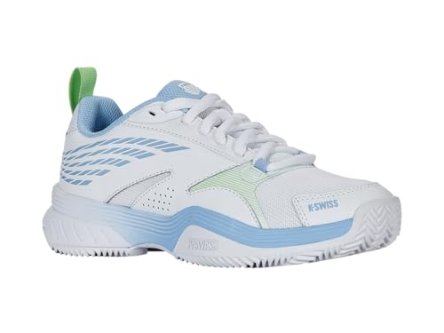 K-Swiss Zapatillas de Tenis Speedex para Mujer, Wht Dutch Canal Paradise Green, 40 EU