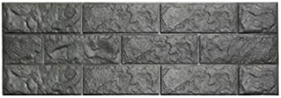 HUABOS Self-Adhesive Wallpaper Border Stickers 3D Marble Brick Texture Removable Waterproof Wall Decal Decoration for Living Room Bathroom Kitchen Tiles - 10 Pcs