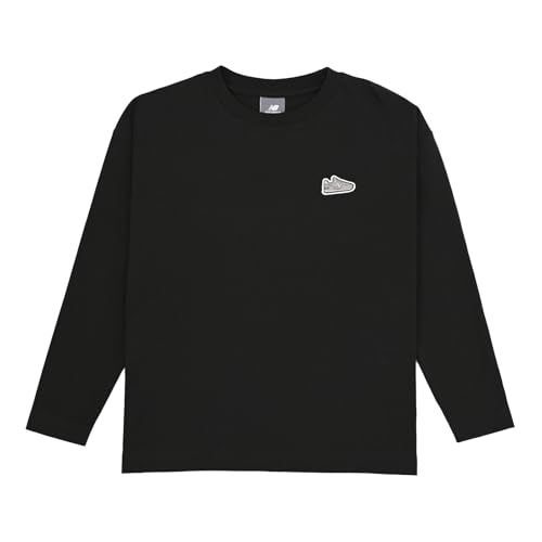 [ニューバランス] ジュニア/キッズ シューパッチ長袖Tシャツロングスリーブシャツ (ABT55558) BK(ブラック)140