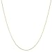 Kooljewelry 14k Yellow Gold 0.7 mm Thin Curb Link Chain Necklace (14, 16, 18, 20, 22, 24 or 30 inch)