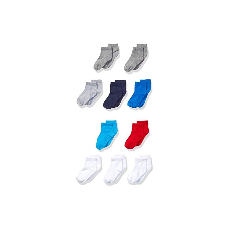 Hanes Baby and Toddler Socks, Boys’ and Girls’ Ankle and Low Cut, 10-Pair Packs