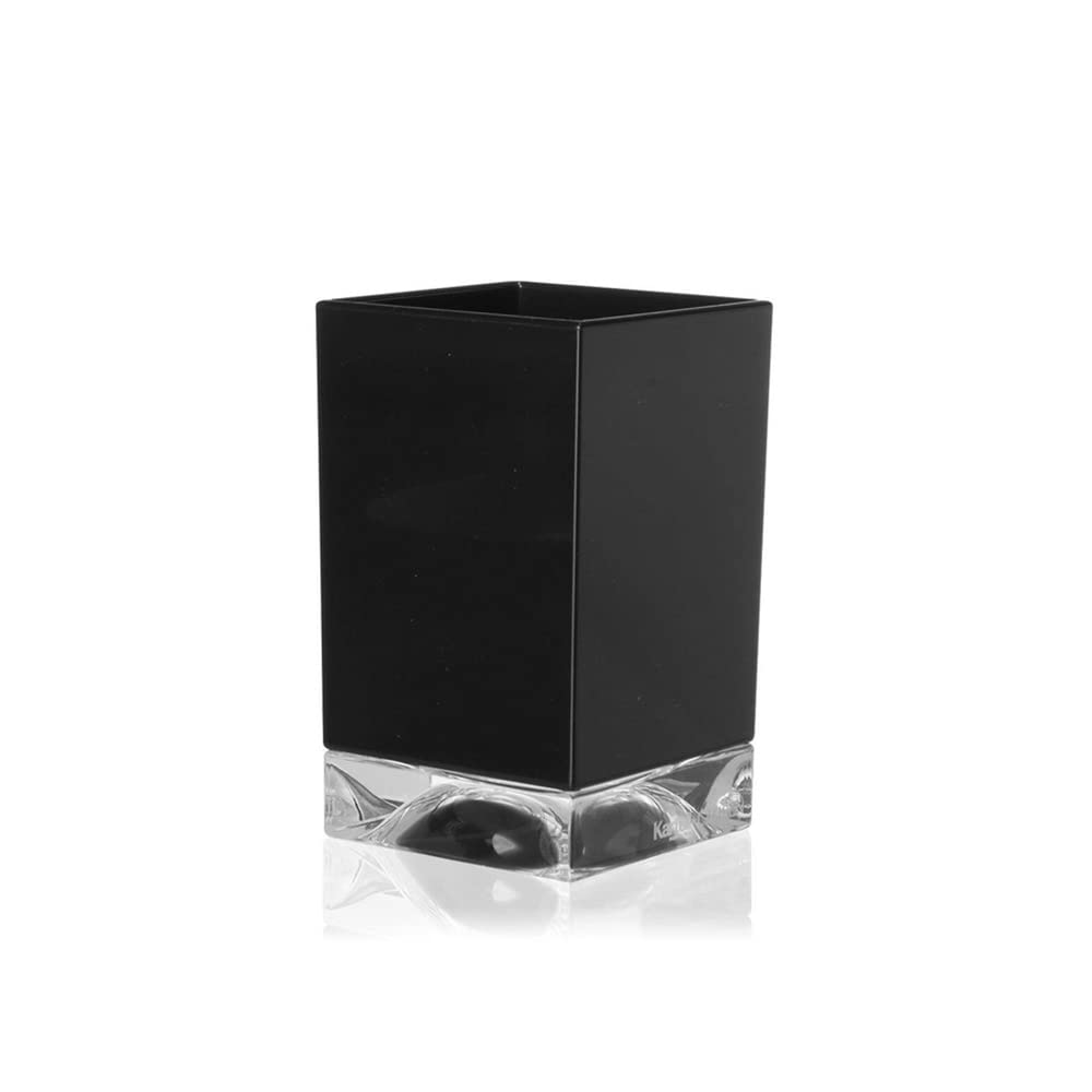 Kartell Boxy Toothbrush Holder, Black, 7.3 x 7.3 x 12 cm