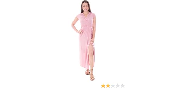 mauve wrap maxi dress