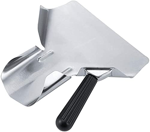 ANCLLO French Fries Shovel,Stainless Steel Fry Bagger Scooper Chip,Stainless Steel French Fry Scoop with Dual Handles,French Fry Bagger with Right Handle