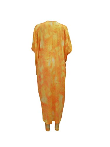 Womens 2 Piece Outfit Tie Dye Ombre Cardigan Outerwear and Pants Set yellow Medium