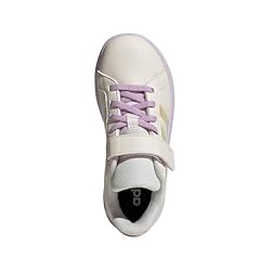 adidas Grand Court 2.0 Elastic Lace Sneaker, Chalk