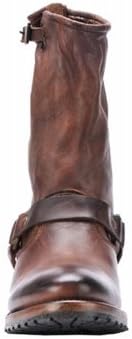 Vintage Eliza - Brown Leather Harness Western Boot