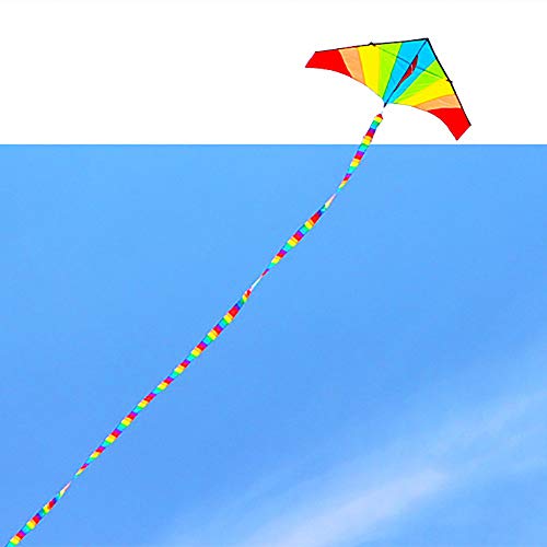 LeSharp Kite Tail Line, 10/15/30m Rainbow Color Blocking Long Kite Tail Line Outdoor Sports Accessory 4#