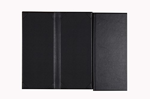10PCS Leather Book Style Double Fold Panel Menu Cover Menu Holder Black - 11.4" x 5" (L x W) - Thumbnail 3