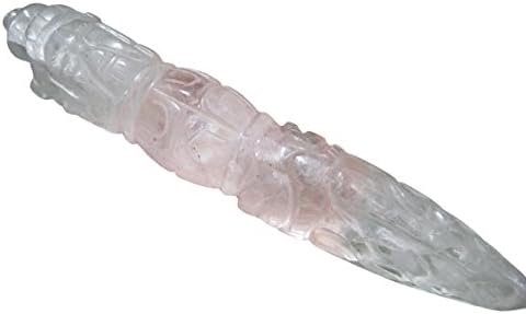 Natural Quartz Crystal stone dagger Phurba Phurpa Carving Nepal A182