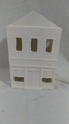 Sea Hag Hotel 6" x 4" x 3 1/2" Ceramic Bisque, ready to paint