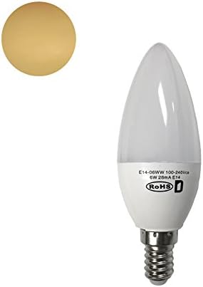 DEMASLED - E14 Candel LED Light - 6W (40W replacement) - warm White (3000K)