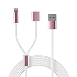 Aprilday Compatible iPad Pro Pencil Charging Cable [2 in 1 Feature] iPad Pro Pencil Connector Adapter Flexible Durable iPad Pro Pencil Charger Cable Cord (3.3ft Rose Gold)