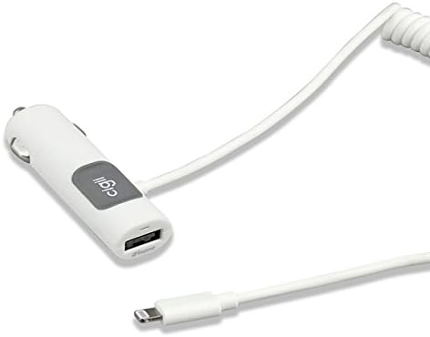 Cigii Apple Certified Car Charger for iPhone, iPad with Extra USB charging port
