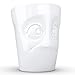 TASSEN Porcelain Mug with Handle, Baffled Face Edition, 11 oz. White (Single Coffee Mug) Coffee Cup