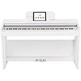 The ONE Smart Piano, Weighted 88-Key Digital Piano, Grand Graded Hammer-Action Keys Upright Piano-Classic White