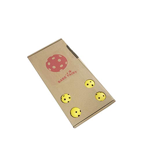 Babe Fairy Pickleball Paddle Set-Wooden Pickleball Kit-Outdoor Sport Rackets Toys for Young Kids(2 Pickleball Paddles+4Balls+1Mesh Carry Bag)
