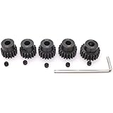 32P Pinion Gear Set Hardened 17T 18T 19T 20T 21T 5mm RC Motor, 5pcs 32 Pitch Gears RC Upgrade Part with Screwdriver