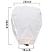 BATTIFE Sky Lanterns Chinese Biodegradable Paper Large Flying Lanterns Romantic Night 5 Pack for Party Sea Beach Holiday Vacation (White)