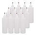 Bekith 12-pack 16 Ounce Plastic Squeeze Condiment Bottles with Red Tip Cap - Squirt Bottle For Ketchup, BBQ, Sauces, Syrup, Condiments, Dressings, Arts and Crafts
