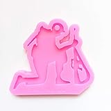 Solider Keychain Mold Perforated Resin Clay Mold Crafts Tools Moulds for Plaster Silicone Keyring Epoxy Mold
