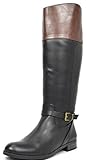 TOETOS Women's Fashion Daily Casual Knee-High Buckle Lady Winter Riding Boots (Wide Calf Available)