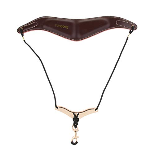 image for Baosity Adjustable Leather Sax Shoulder Belt Neck Strap for Saxophone 