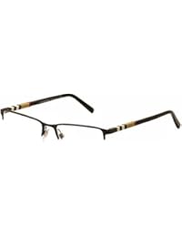 BURBERRY BE 1282 1001 Black Palladium Metal Semi-Rimless Eyeglasses 55mm…
