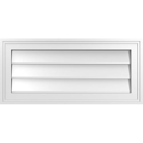 26"W x 12"H Rectangle Surface Mount Signature Urethane Gable Vent: Non-Function…