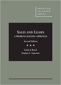 Sales And Leases A Problem Solving Approach American