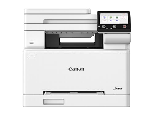 Canon i-SENSYS MF664Cdw – 3-in-1 Drahtloser WLAN-Farblaserdrucker – Drucken, Kopieren, Scannen in A4 – 21 Seiten/Min., LCD-Touchscreen – WLAN-Verbindung, Scan-to-Cloud – Büro-Drucker