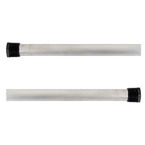 Magnesium RV Water Heater Anode Rod- Magnesium Anode Rod for Hot Water Heaters, 9.25'' Long & 0.8'' OD, 3/4 NPT Thread, Prevent Corrosion Within Your Water Heater (2 Count)