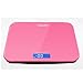 Hippih Digital Body Weight Bathroom Scale with Easy-to-Read Measures Weight 400lb/180kg AAA Glass Square 007 (Pink)