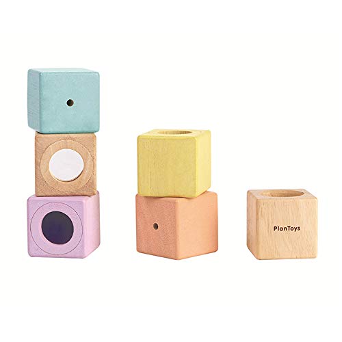PlanToys Wooden Sensory Blocks Early Learning & Development Baby