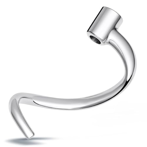 Stainless Steel Spiral Dough Hook Fit for 4.5-5QT Mixer,Bowl Lift Stand Mixer Accessory, Dough Hook for Kitchen Stand Mixer, Efficient Kneading for Bread, Pizza, Pasta, Cookies
