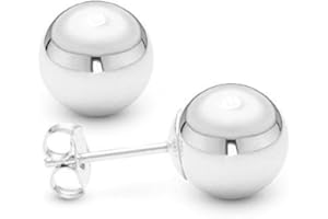 JEWELRY AFFAIRS 14K White Gold Ball Stud Earrings