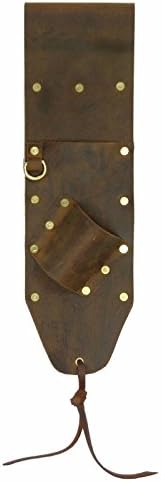 Vicien Brown Leather Sheath for PinPointer and Digging Tool Right Sided