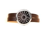 Stainless Steel Diffuser Wrap Bracelet (Brown Leather - Arrows)