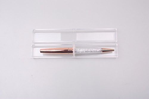Pens: Rose Gold, Diamond, Crystal, Ballpoint Pens, with Clear Case (Pack of 12)(Rose Gold)