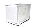 Computer Dust Solutions Printer Dust Cover, Covers Inkjet or Laser Printers, Silky Smooth Antistatic Vinyl, Translucent Coconut Cream Color with Blue Trim, Several, (22W x16H x18D)