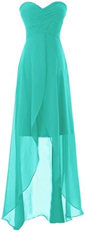 Promshow Women's Sweetheart High Low Chiffon Prom Party Dress Size 8 Tiffany