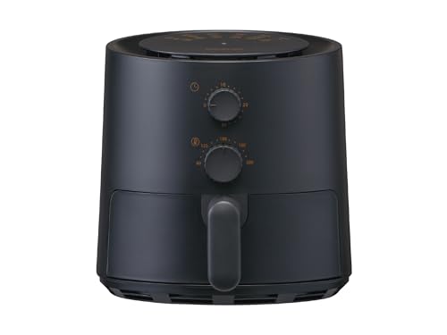 【1〜2人にちょうどいい】コイズミ ノンフライヤー コンパクト エアフライヤー レシピブック付属 ブラック KNF-0701/K 【Amazon.co.jp限定】