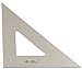 ALVIN Transparent Academic Acrylic Triangle Ruler 45/90 Degrees 12
