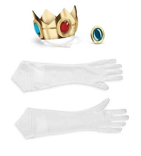 Disguise Nintendo Official Super Mario Princess Peach Accessories, Deluxe Womens Fancy Dress, Detailed Adult Princess Peach Accessory Kit, Perfect for Halloween and Carnival