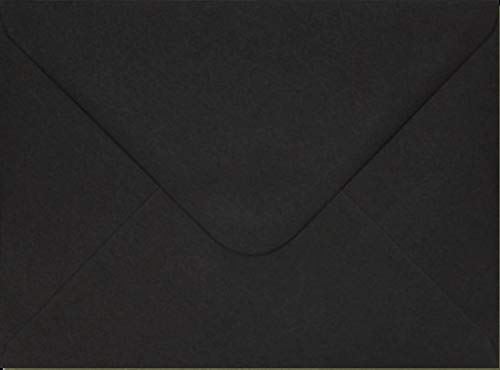 C5 Coloured envelopes for A5 Greeting Cards Wedding Invitation Crafts 162x229mm- Pack of 25 envelopes (Black)
