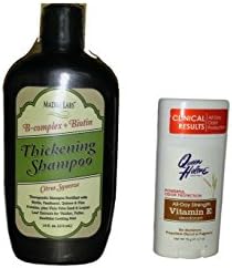 Madre Labs Thickening Shampoo is Power Packed and Nutrient Rich, Containing B-Complex Biotin with a Citrus Squeeze. Bundled with Queen Helen Deoderant