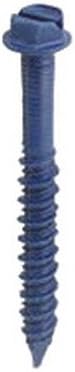 Metallics CSH Hex Slotted Washer Head Concrete Tapping Screw, 1/4" x 1-1/4"