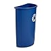 Rubbermaid Commercial Half Round Recycle Bin, 21-Gallon, Blue